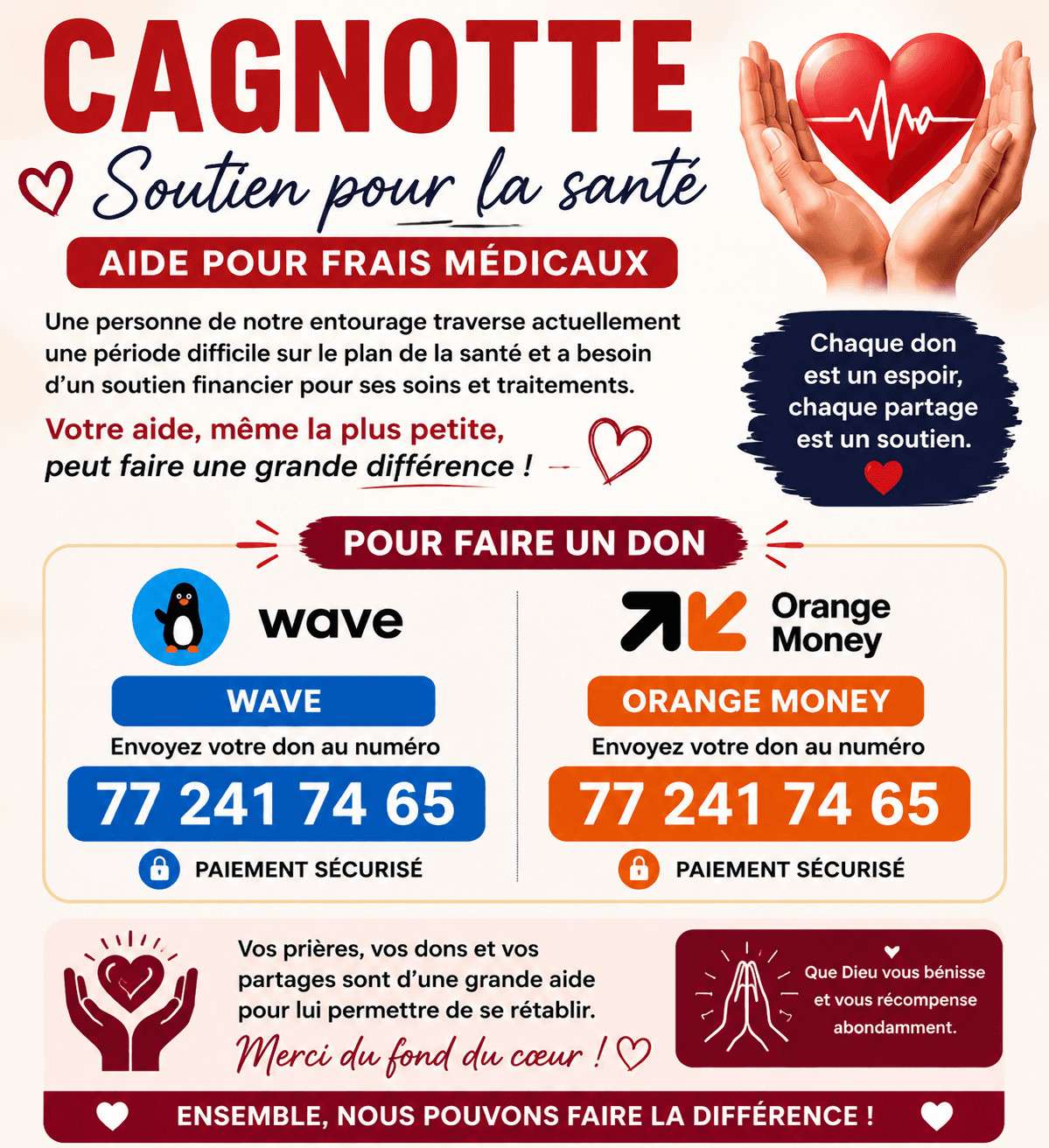 Soutien pour les frais médicaux de Salimata