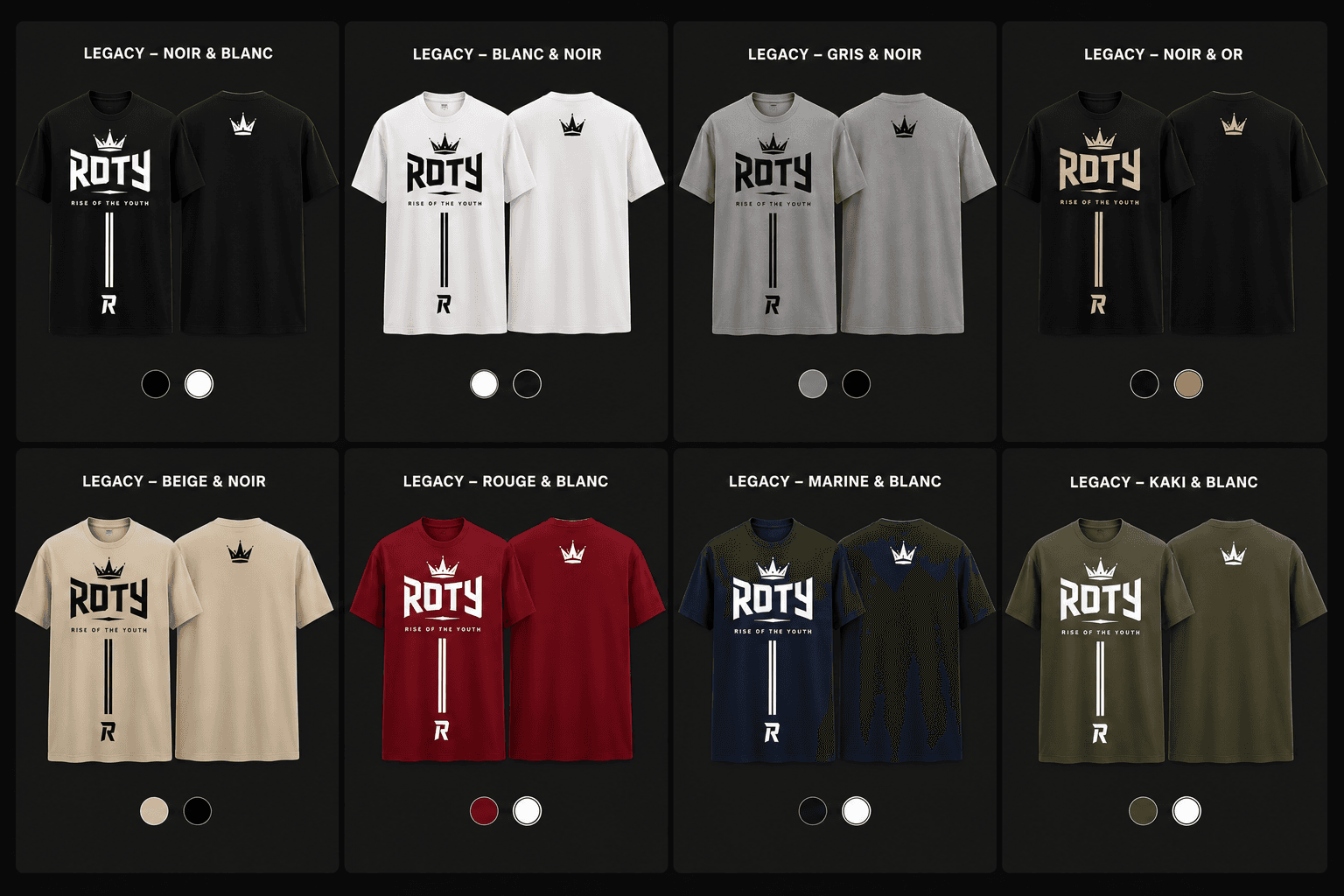 Soutien Pour mon projet de marque de tee-shirt ROTY